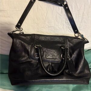Coach Black Leather Satchel Bag